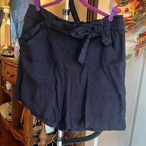 J. Jill High Waist Navy Shorts with Tie